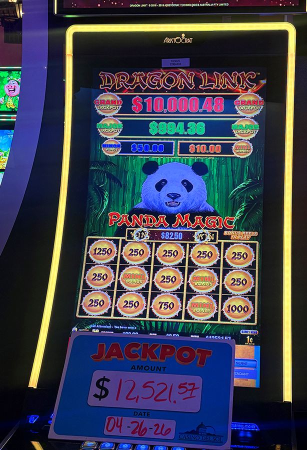 Jackpot winners at Casino Del sol 