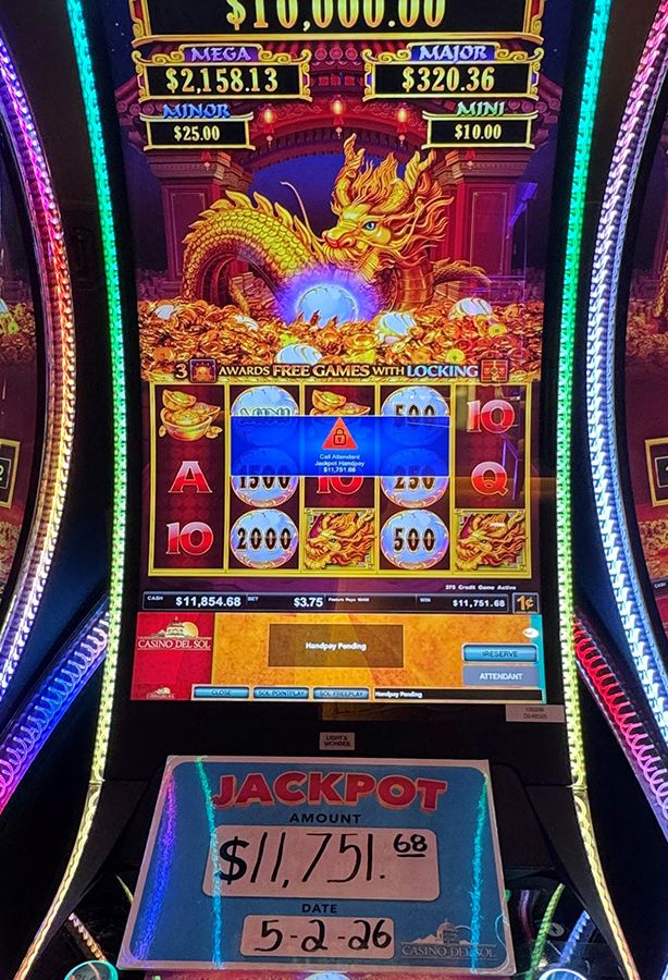 Jackpot Winners at Casino Del Sol