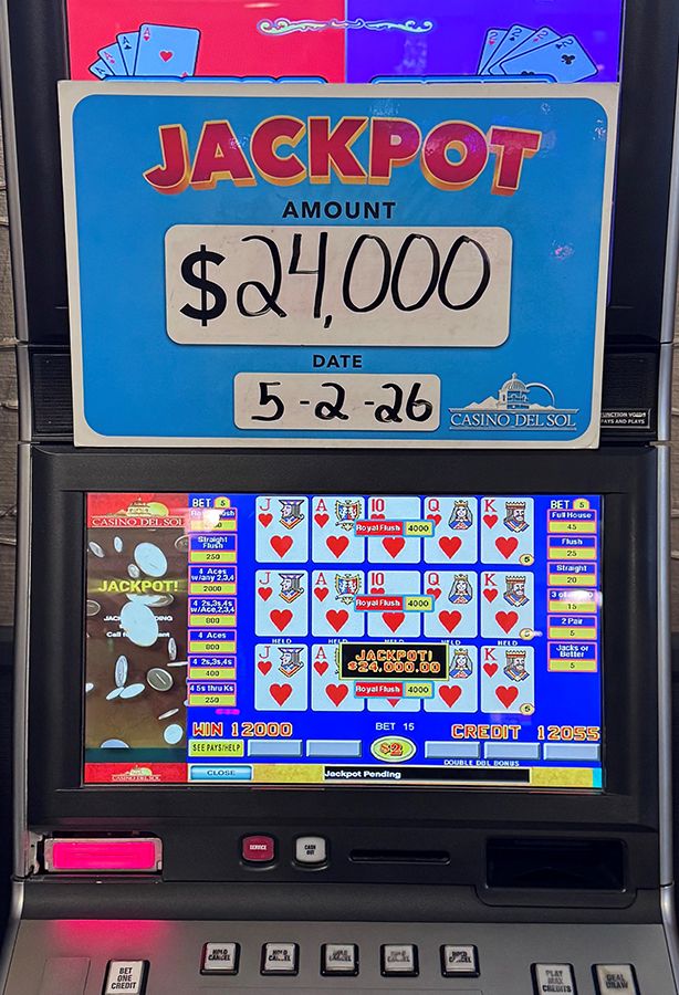 Jackpot Winners at Casino Del Sol