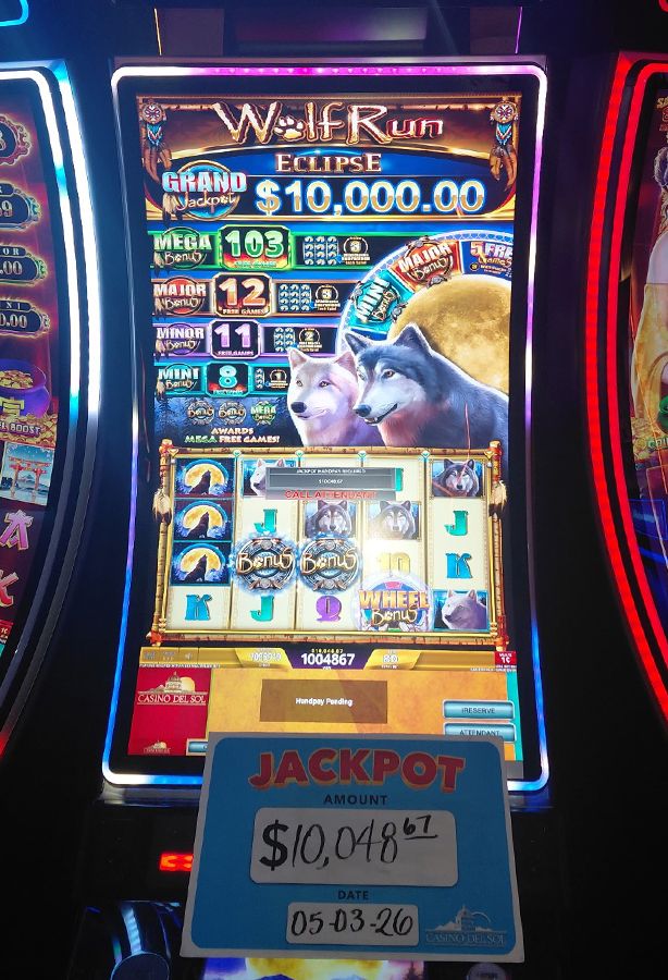 Jackpot Winners at Casino Del Sol