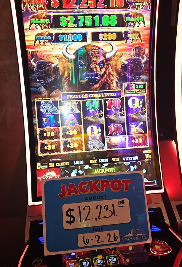 Jackpot winners at casino del sol in tucson az