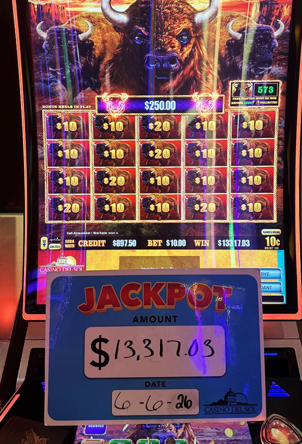Jackpot winners at casino del sol in tucson az